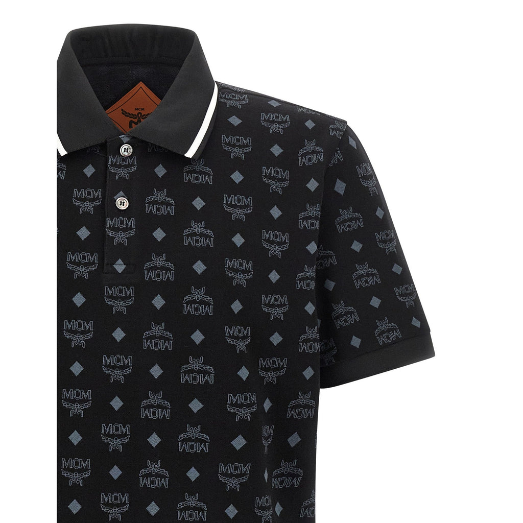MCM Black Cotton Polo Shirt