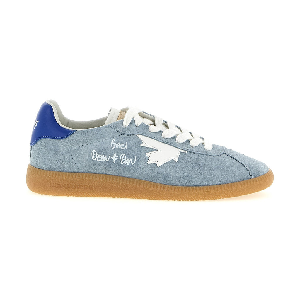 Dsquared² Blue Calfskin Low Top Sneakers