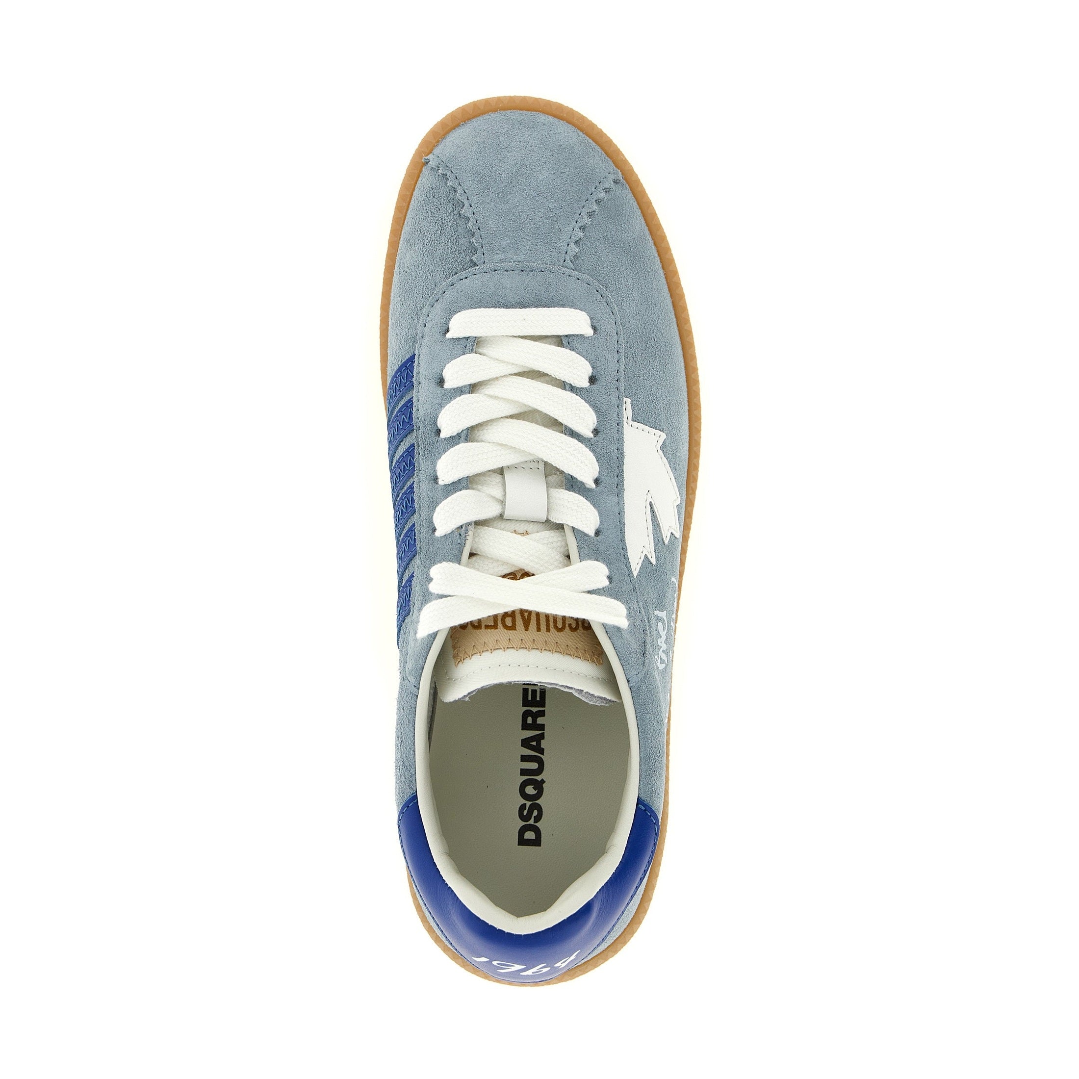 Dsquared² Blue Calfskin Low Top Sneakers
