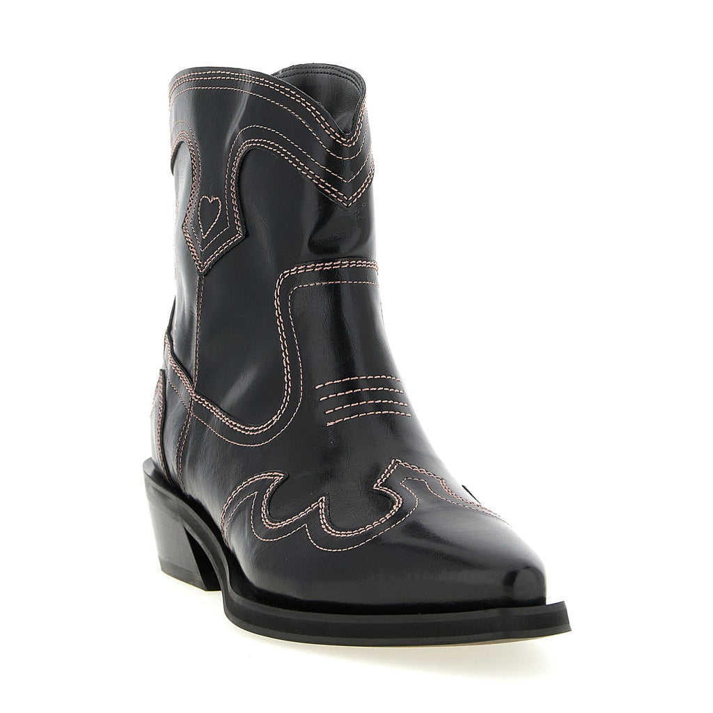 Ganni Black Polyethylene Chelsea Boots