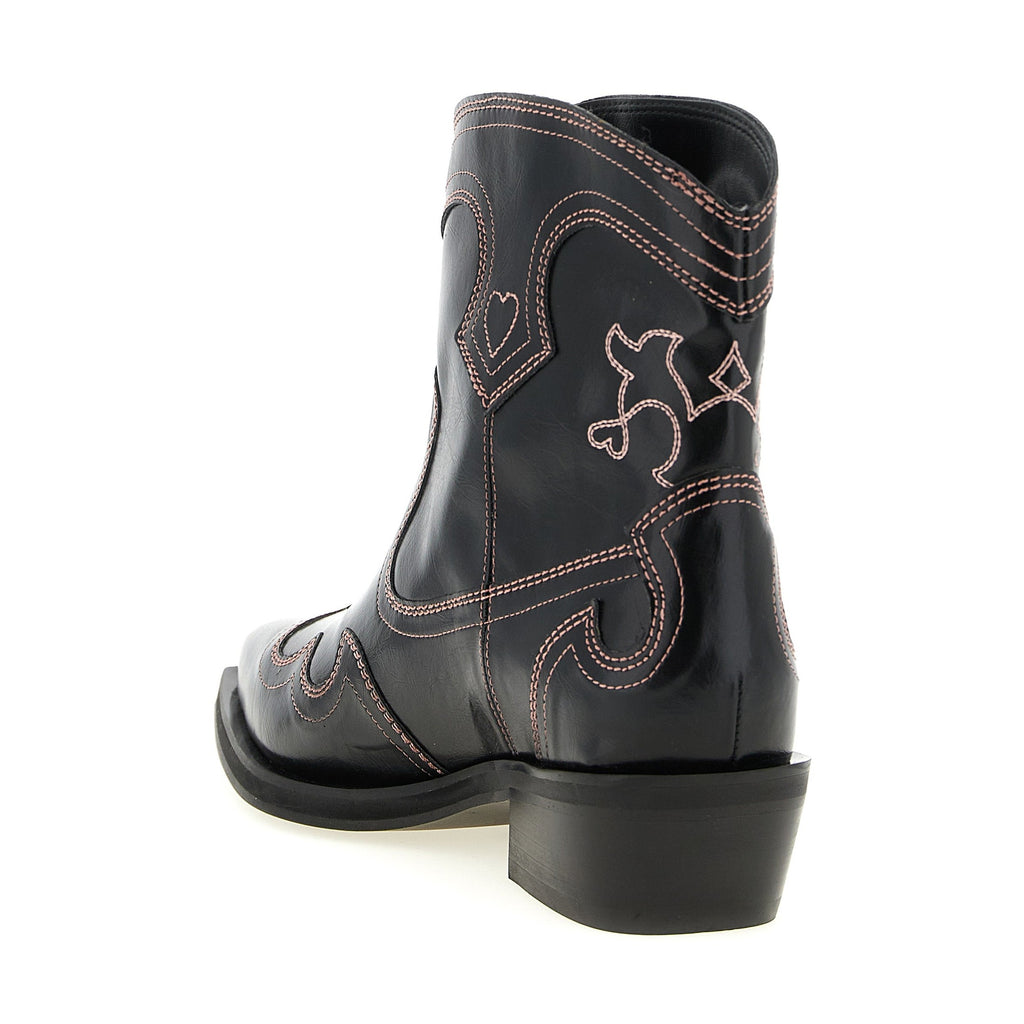 Ganni Black Polyethylene Chelsea Boots