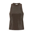 Brunello Cucinelli Brown Cotton Tank Tops