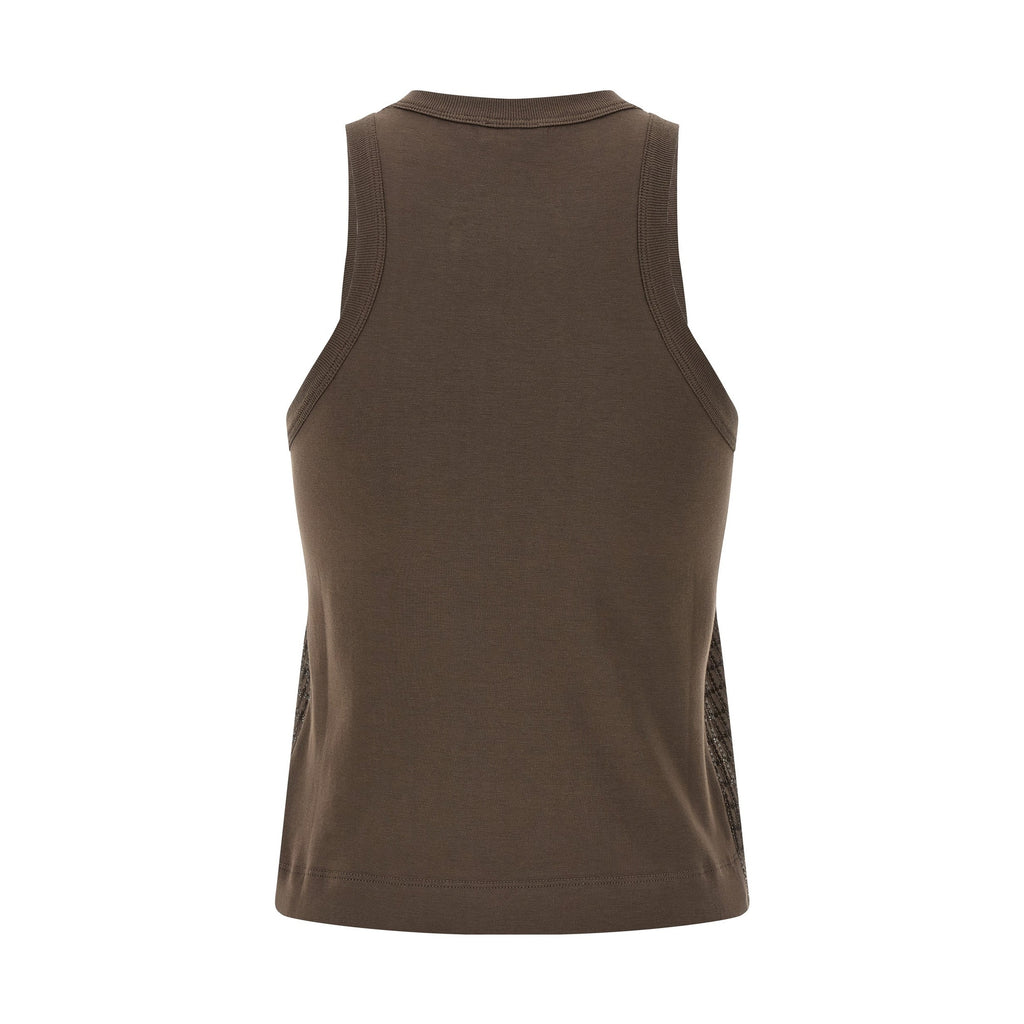 Brunello Cucinelli Brown Cotton Tank Tops