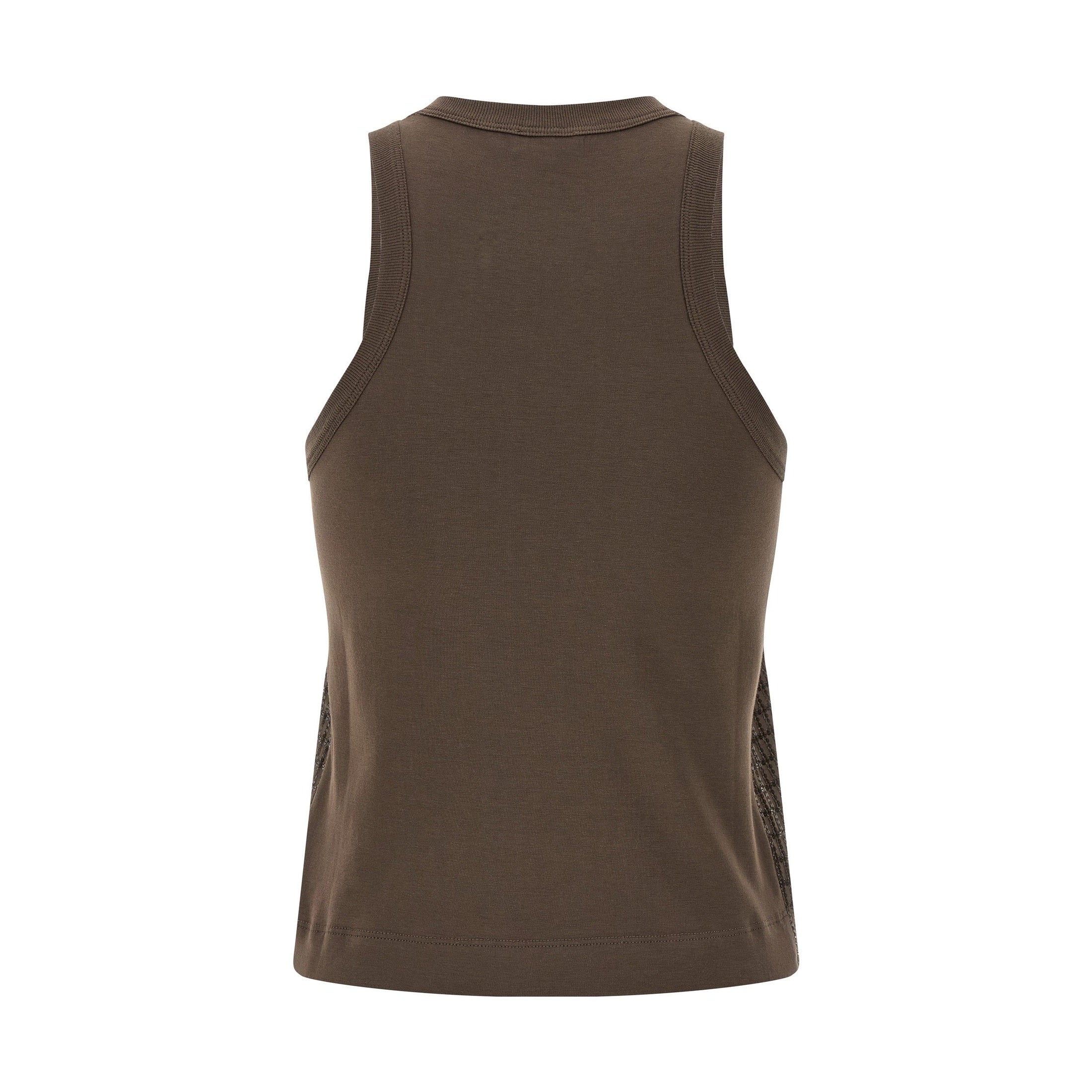 Brunello Cucinelli Brown Cotton Tank Tops