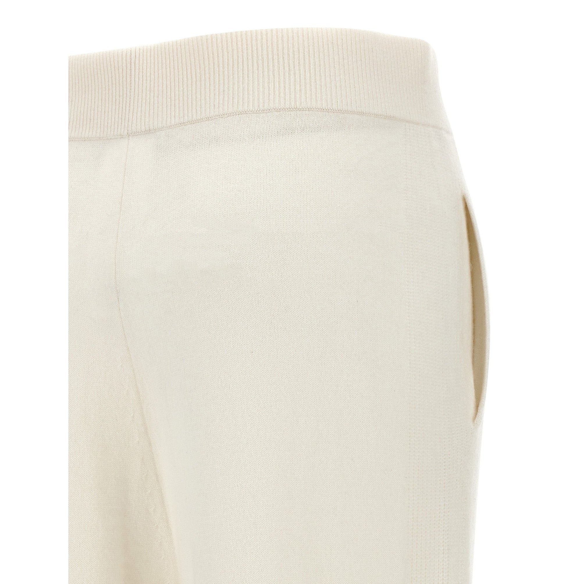 Max Mara White Cashmere Casual Pants