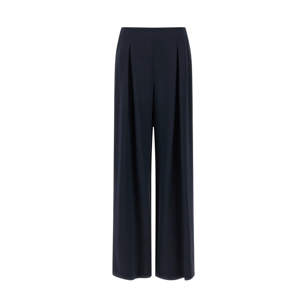 Max Mara Blue Silk Casual Pants