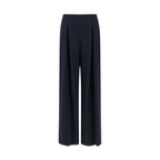 Max Mara Blue Silk Casual Pants