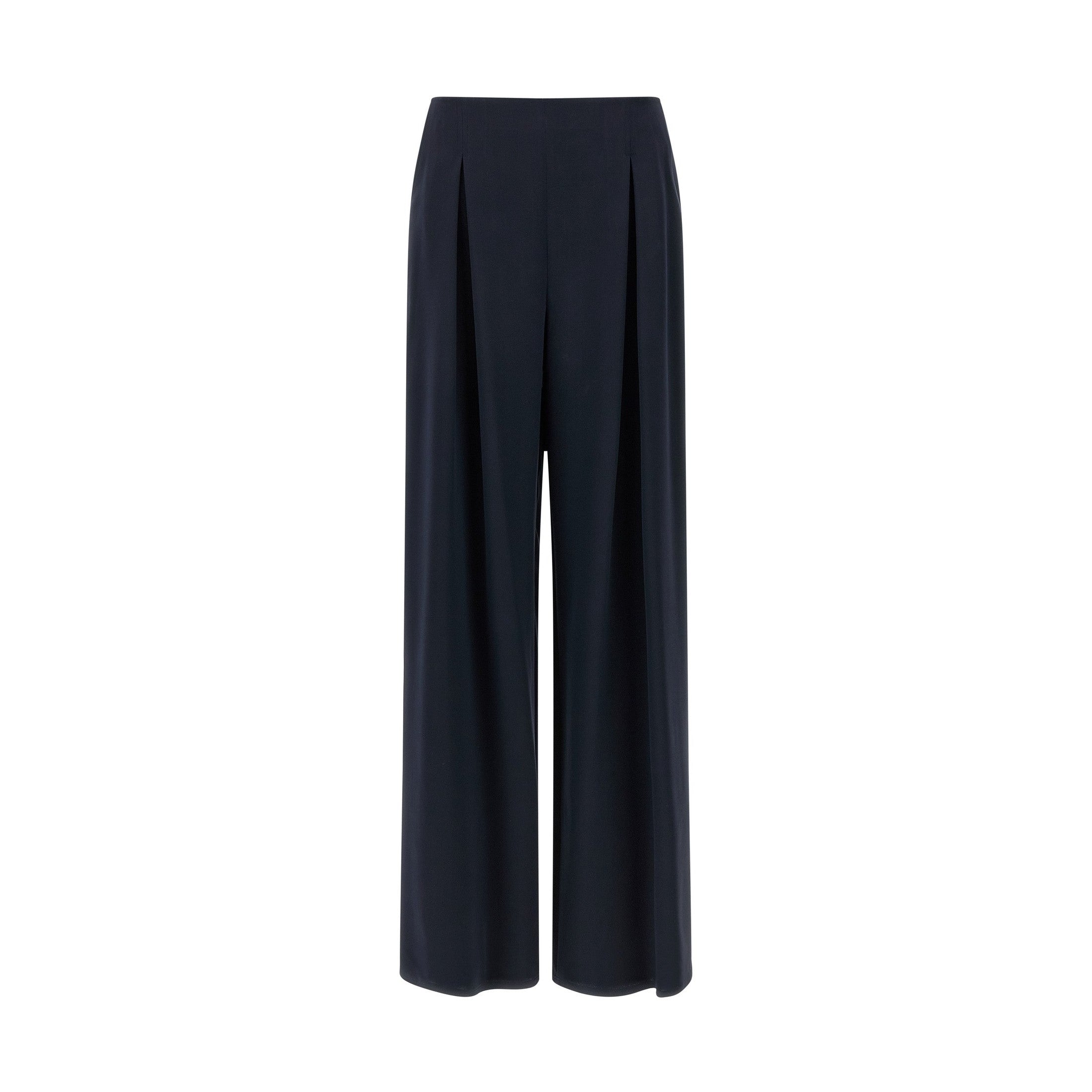 Max Mara Blue Silk Casual Pants