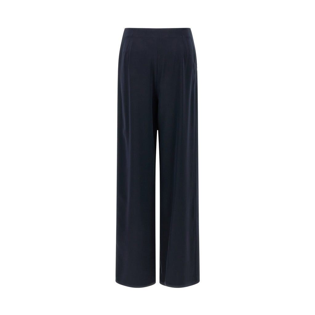 Max Mara Blue Silk Casual Pants