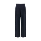 Max Mara Blue Silk Casual Pants