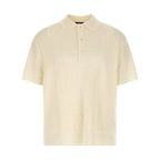 Balmain White Wool Polo Shirt