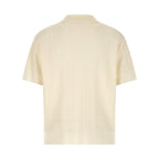 Balmain White Wool Polo Shirt