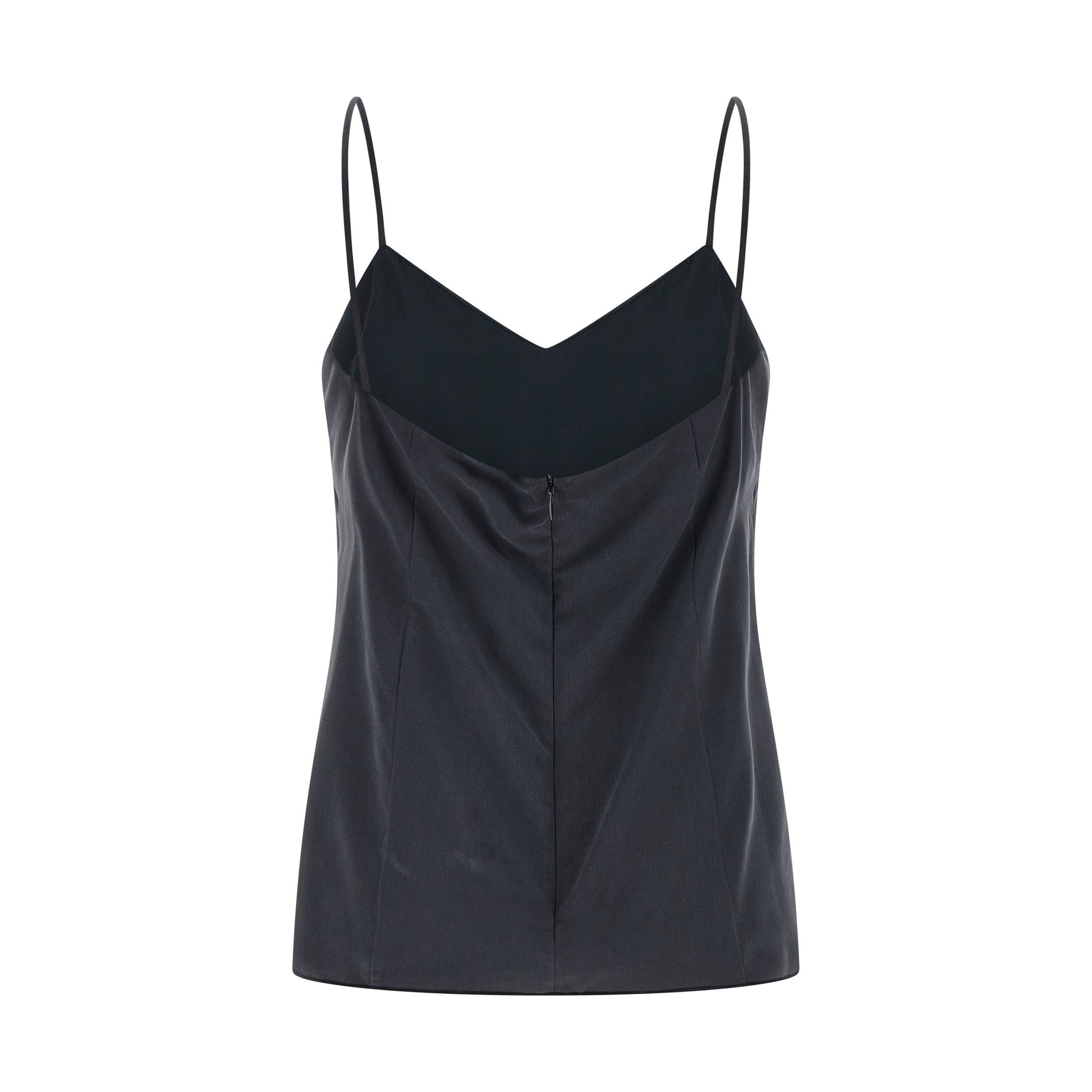 Max Mara Gray Silk Sleeveles T-Shirt