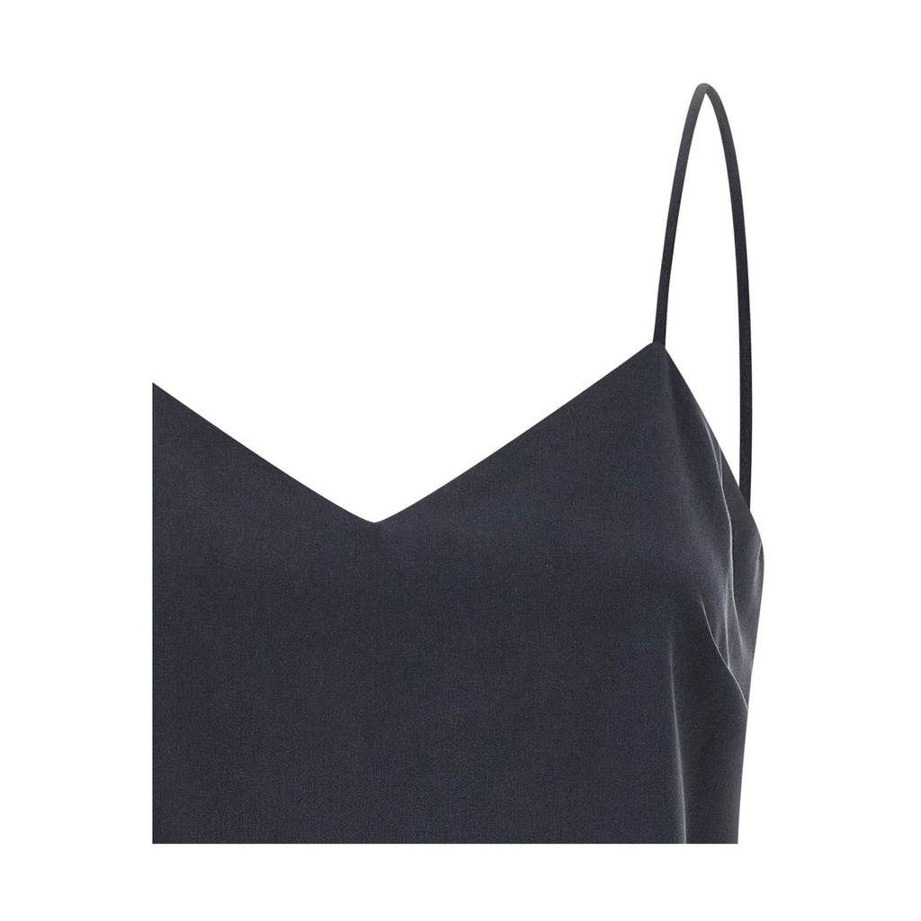 Max Mara Gray Silk Sleeveles T-Shirt