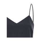 Max Mara Gray Silk Sleeveles T-Shirt