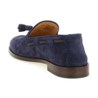 Brunello Cucinelli Blue Calfskin Slip-On Loafers