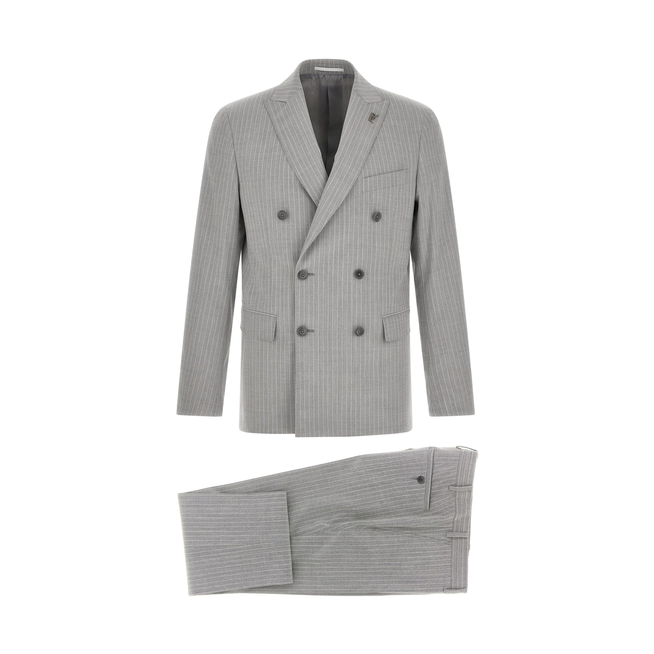 Pal Zileri Gray Polyester Two-Piece Suit