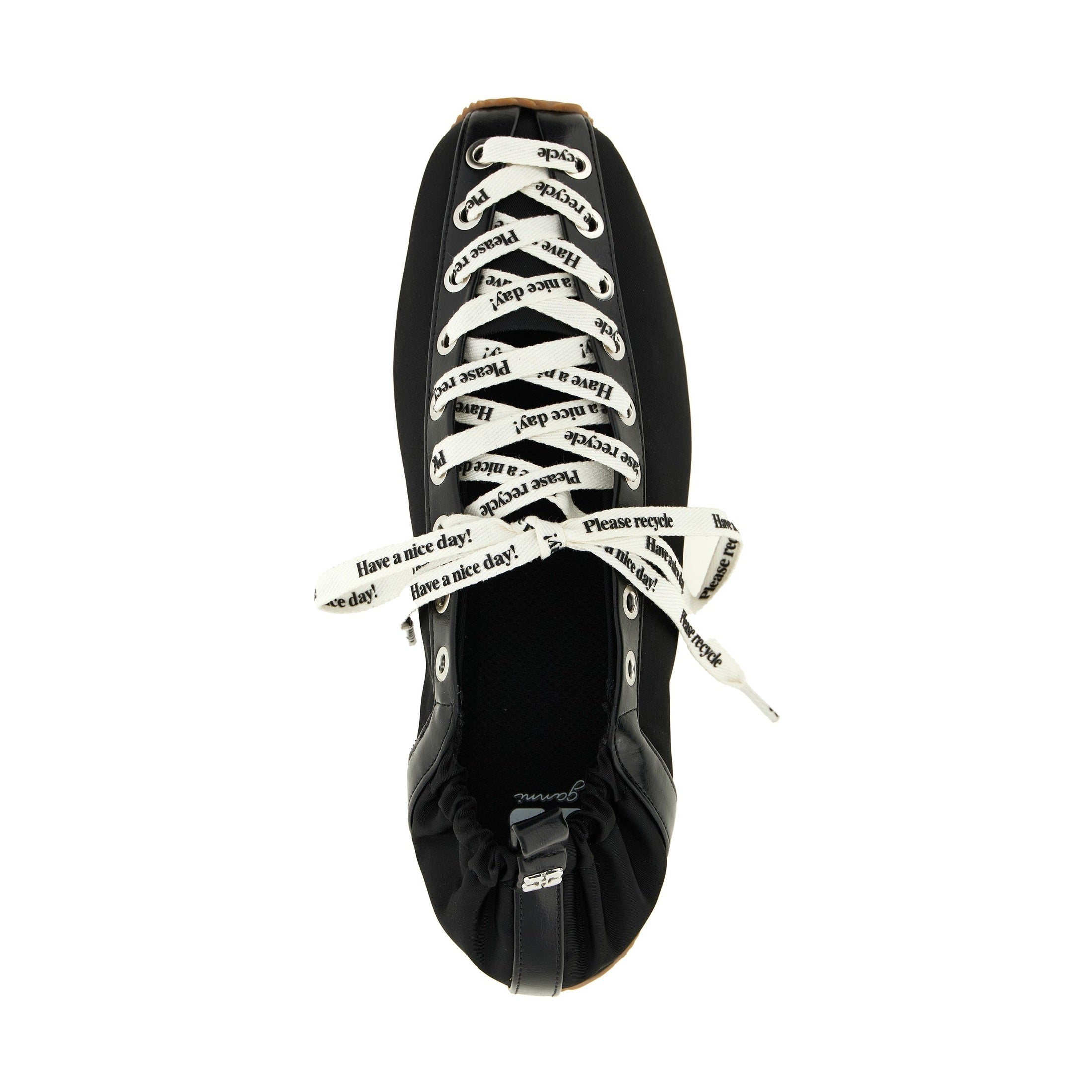 Ganni Black Polyamide Ballet Flats