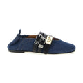 Ganni Blue Organic Cotton Ballet Flats