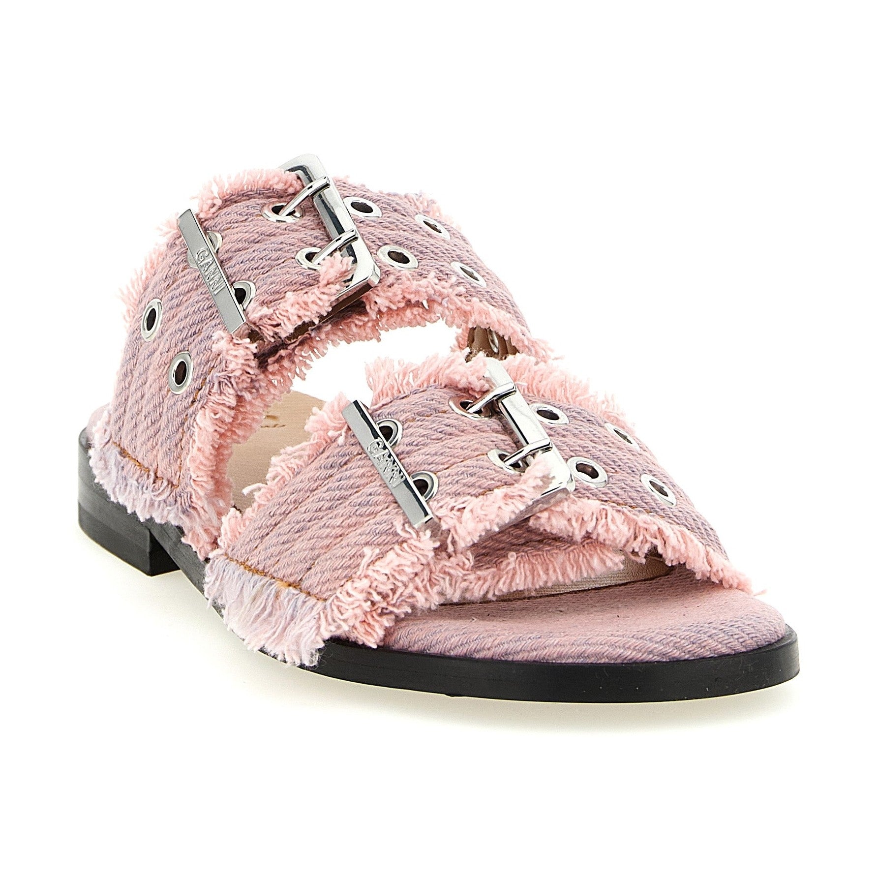 Ganni Multicolor Organic Cotton Slides