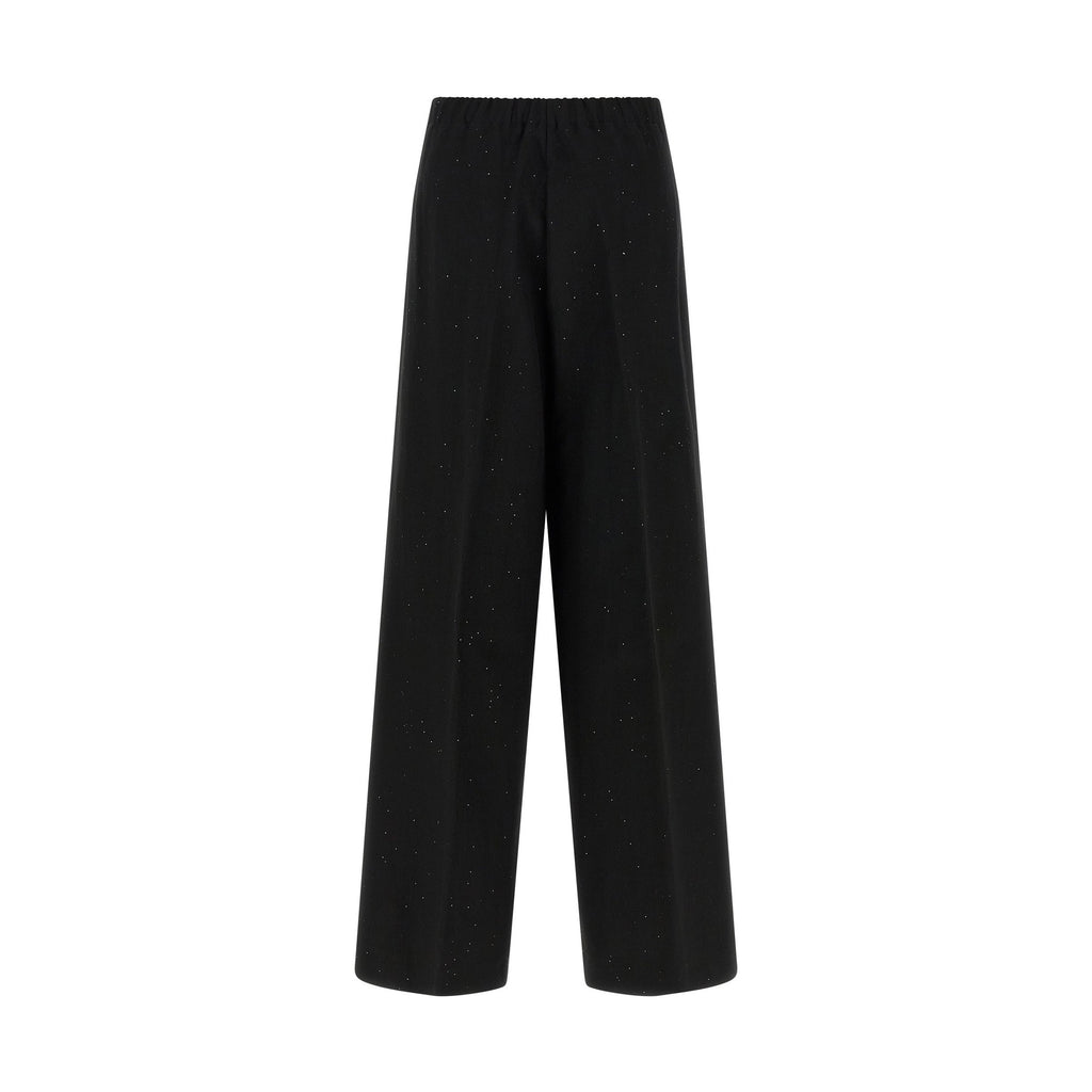Herno Black Viscose Pants