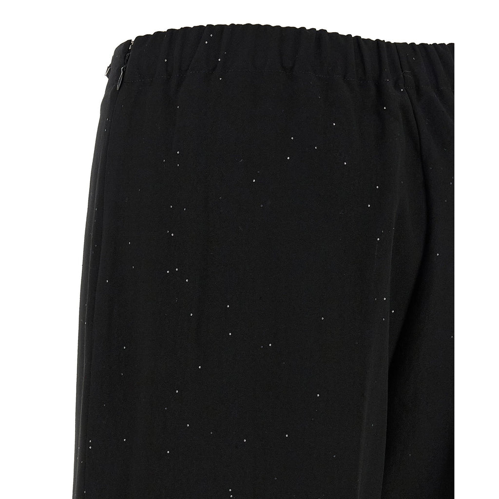 Herno Black Viscose Pants