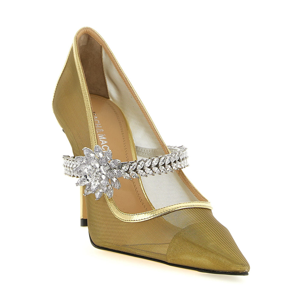 MACH & MACH Gold Polyamide High Heel Pumps