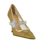 MACH & MACH Gold Polyamide High Heel Pumps