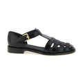 Church's Black Calfskin Flat Sandals