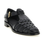 Church's Black Calfskin Flat Sandals