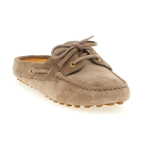 Beige Calfskin Flats