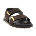 Tod's Brown Calfskin Flat Sandals