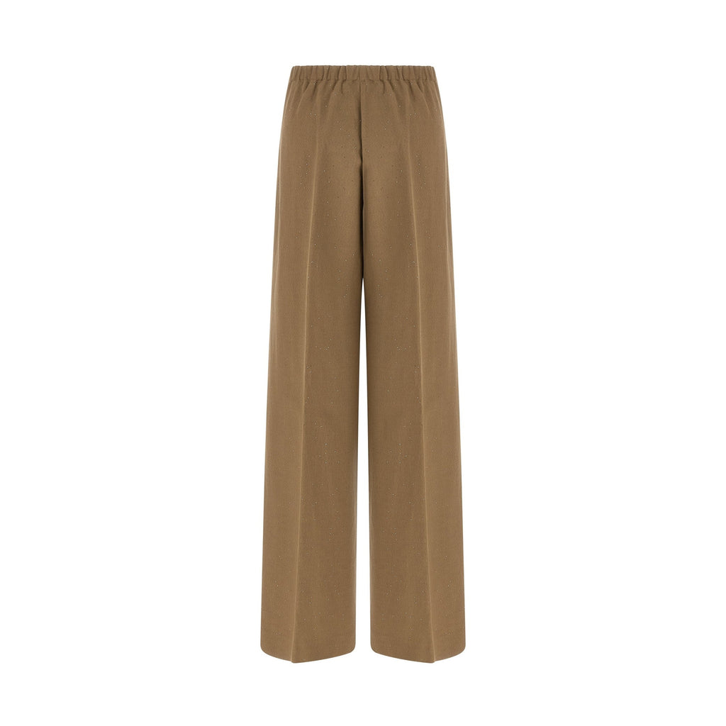Herno Brown Viscose Casual Pants