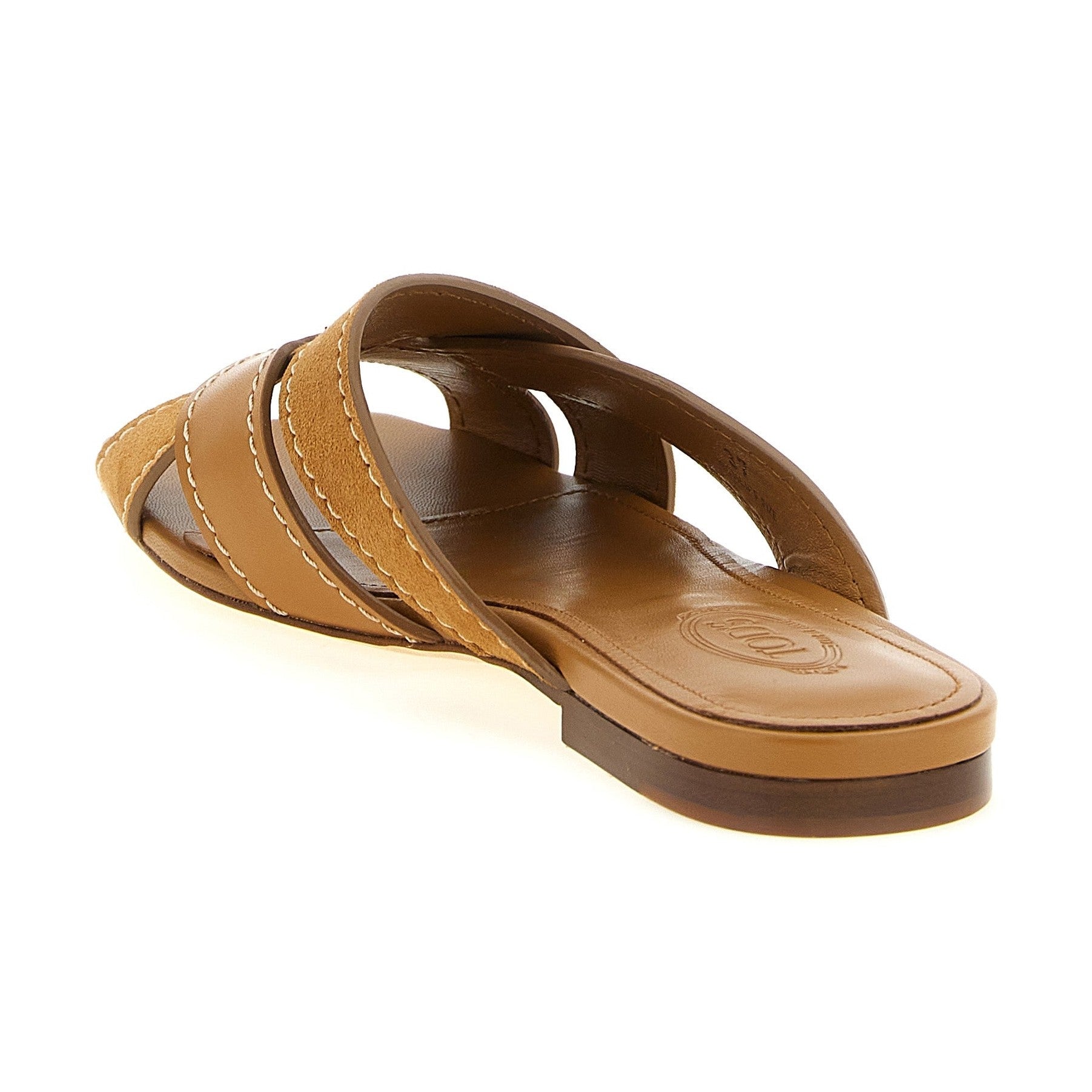 Tod's Beige Calfskin Slides