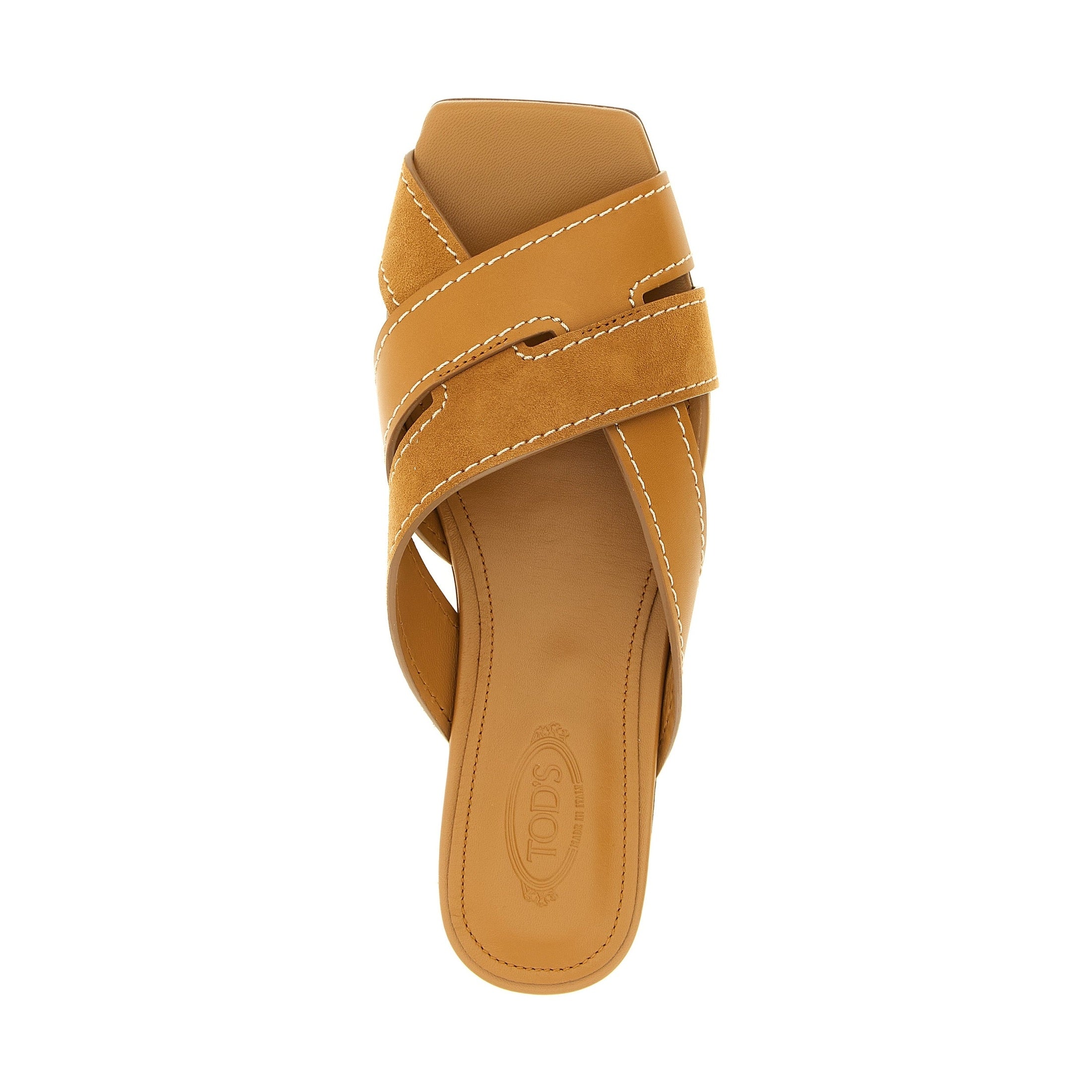 Tod's Beige Calfskin Slides