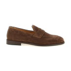 Brunello Cucinelli Brown Calfskin Slip-On Loafers
