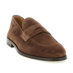 Brunello Cucinelli Brown Calfskin Slip-On Loafers