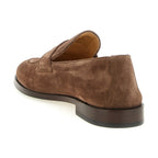 Brunello Cucinelli Brown Calfskin Slip-On Loafers