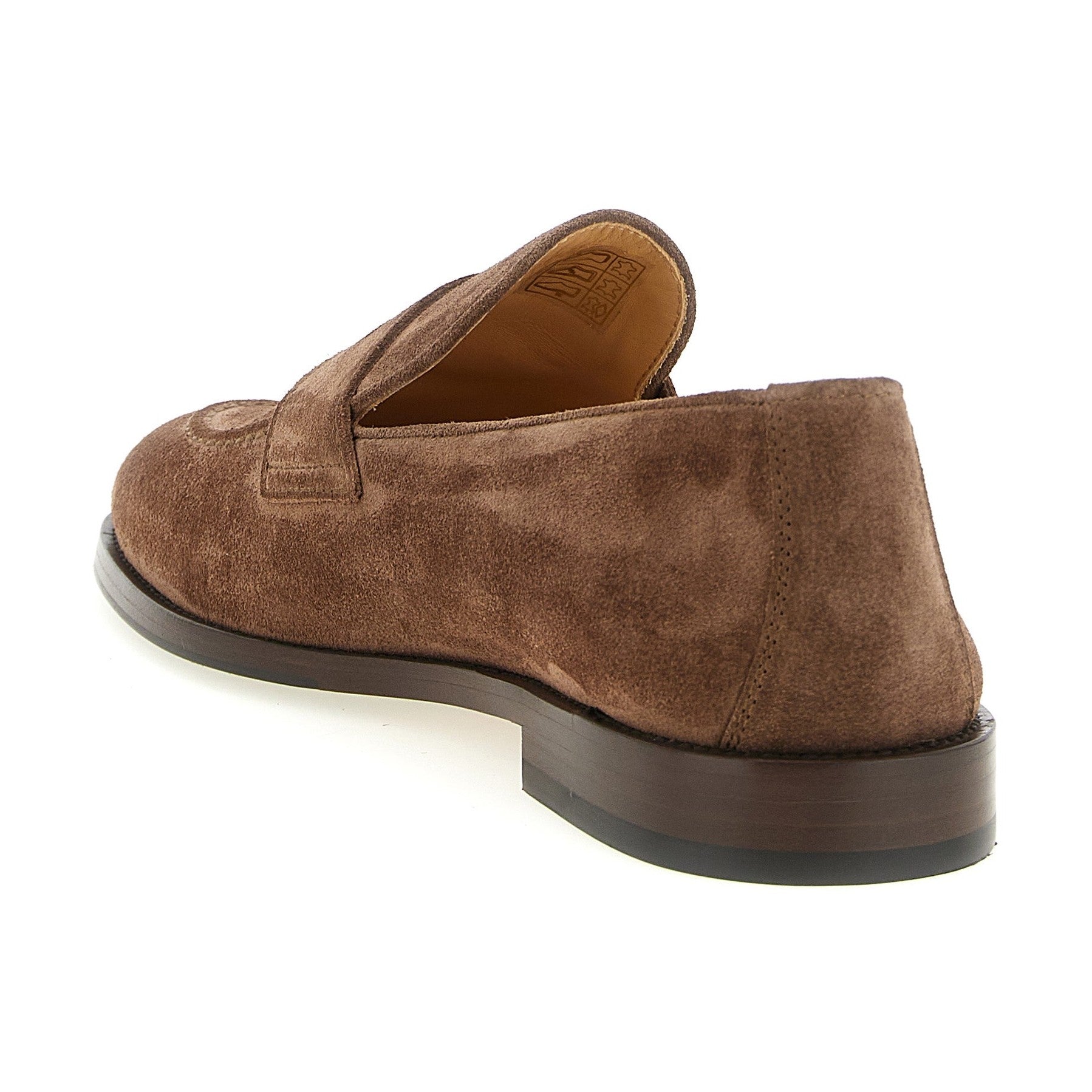 Brunello Cucinelli Brown Calfskin Slip-On Loafers
