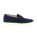 Brunello Cucinelli Blue Calfskin Slip-On Loafers