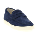 Brunello Cucinelli Blue Calfskin Slip-On Loafers