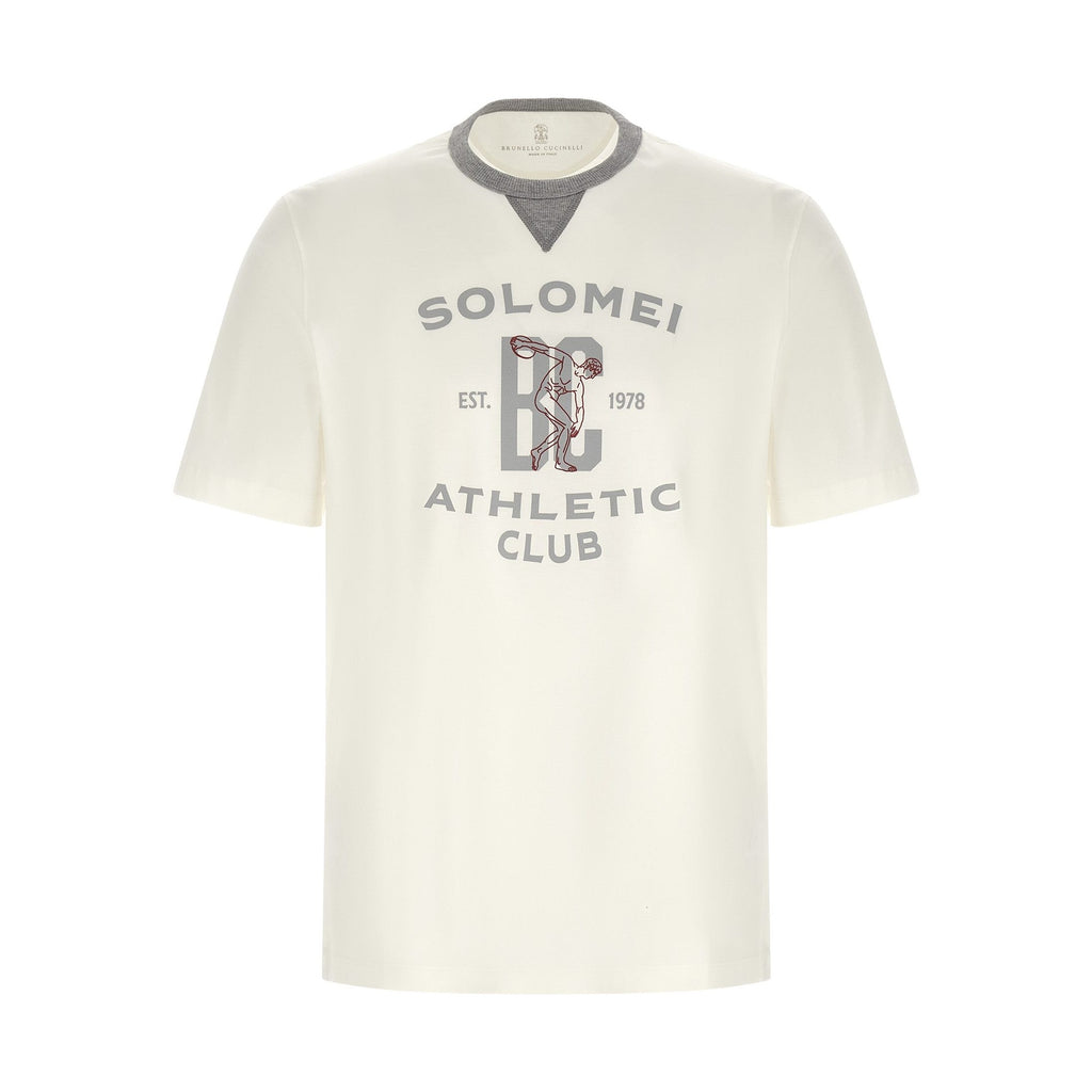 Brunello Cucinelli White Cotton T-Shirt