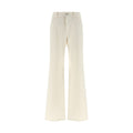 Brunello Cucinelli White Cotton Relaxed Fit Jeans