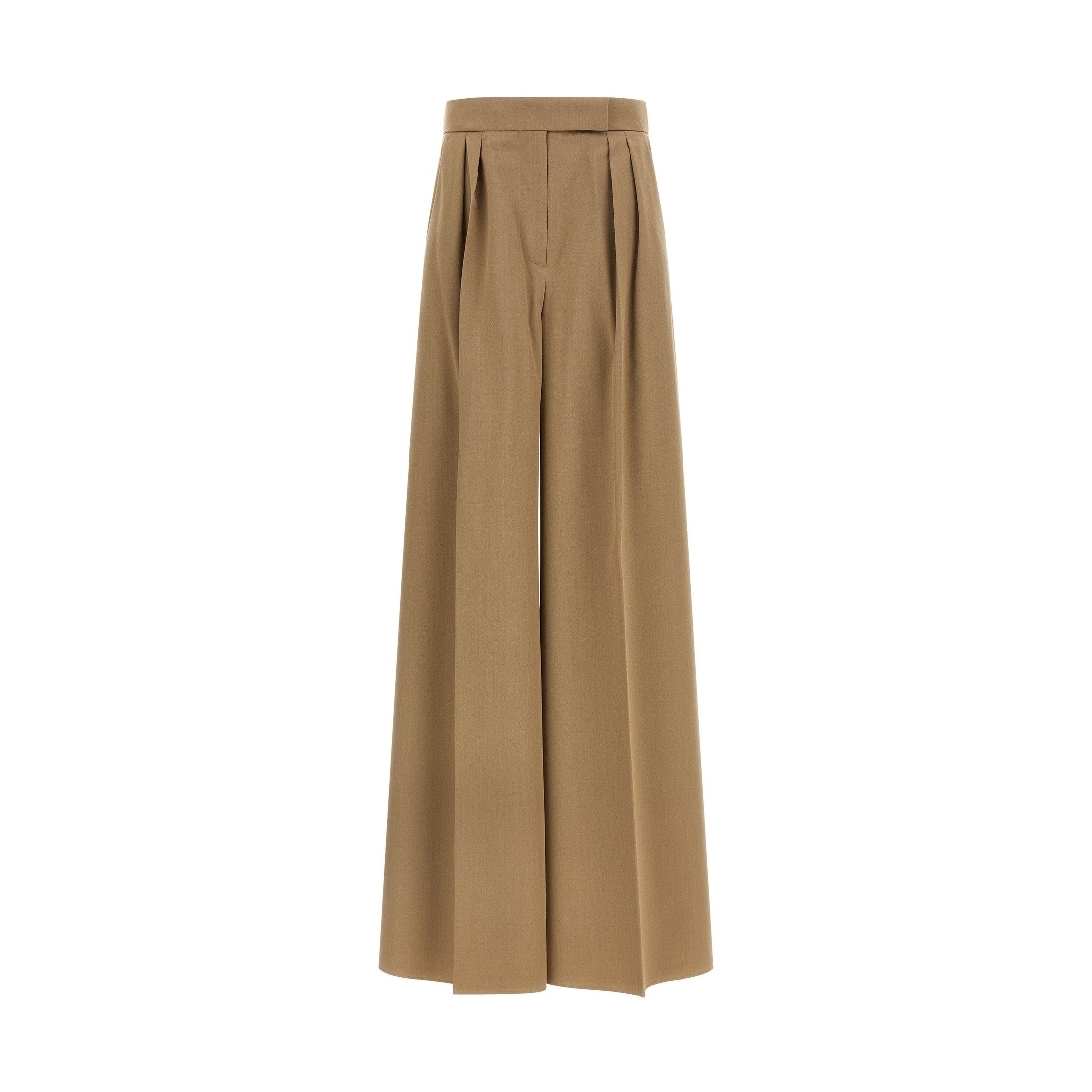 Max Mara Brown Virgin Wool Casual Pants