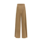 Max Mara Brown Virgin Wool Casual Pants