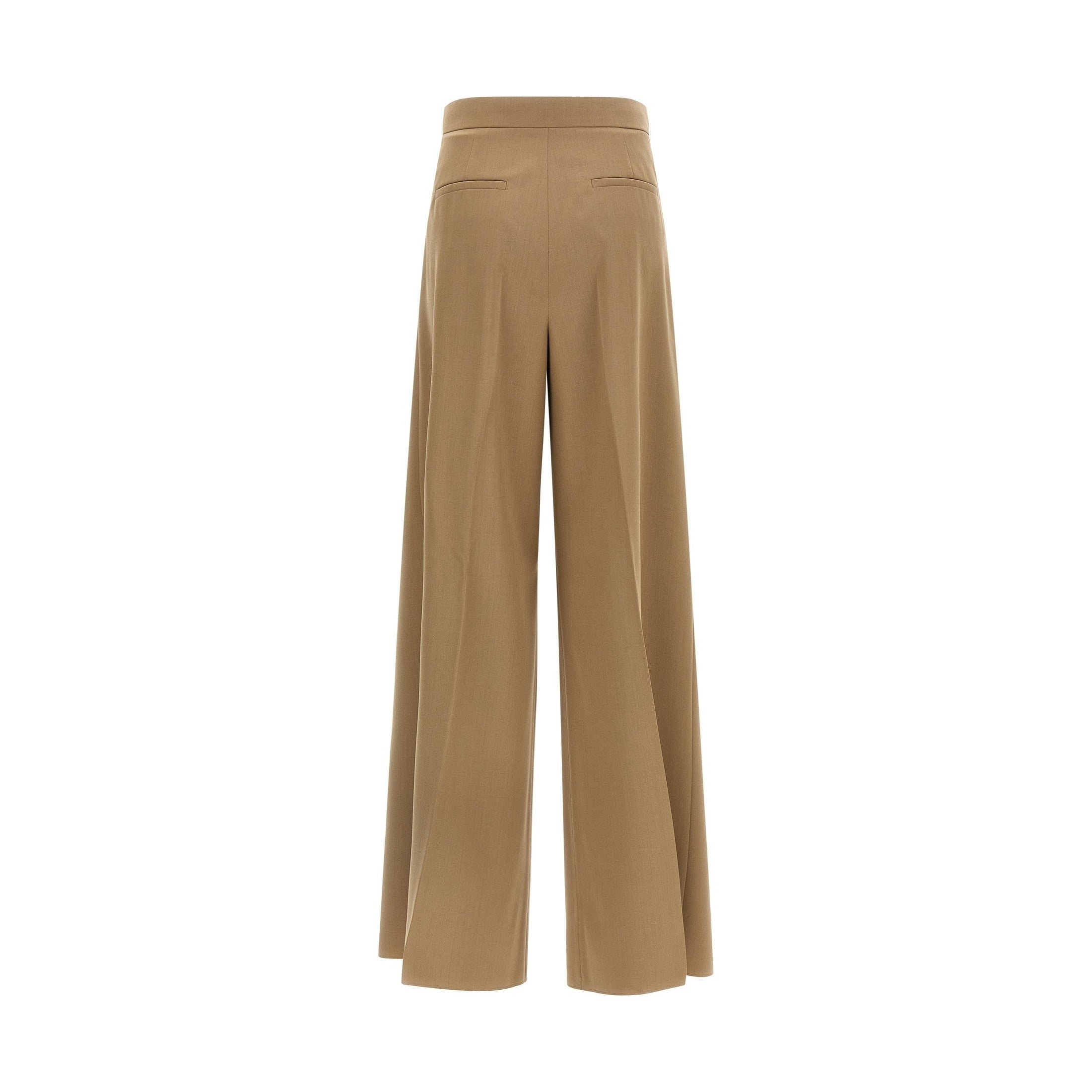 Max Mara Brown Virgin Wool Casual Pants