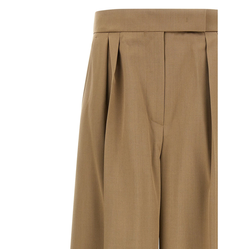 Max Mara Brown Virgin Wool Casual Pants