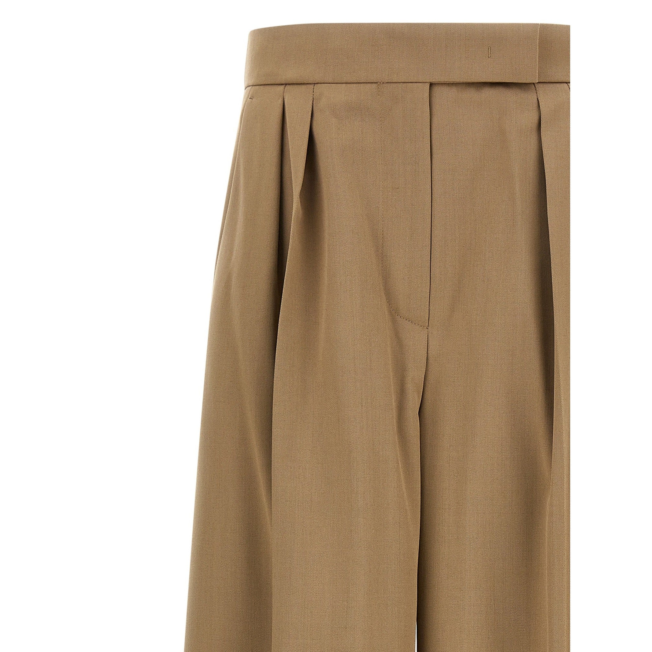 Max Mara Brown Virgin Wool Casual Pants