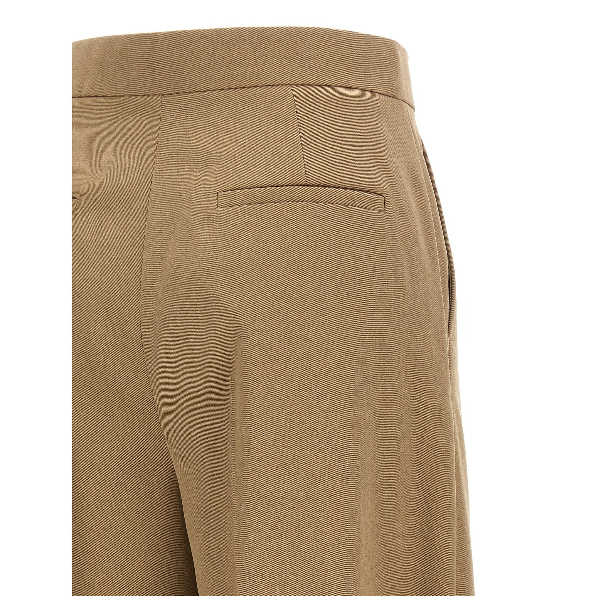 Max Mara Brown Virgin Wool Casual Pants