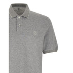 Brunello Cucinelli Gray Cotton Polo Shirt